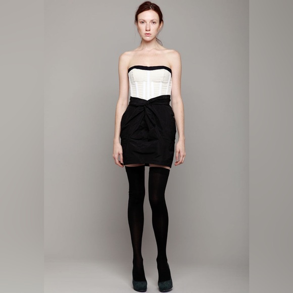 Carven Structured Top Taffeta Bustier Dress - Picture 1 of 17